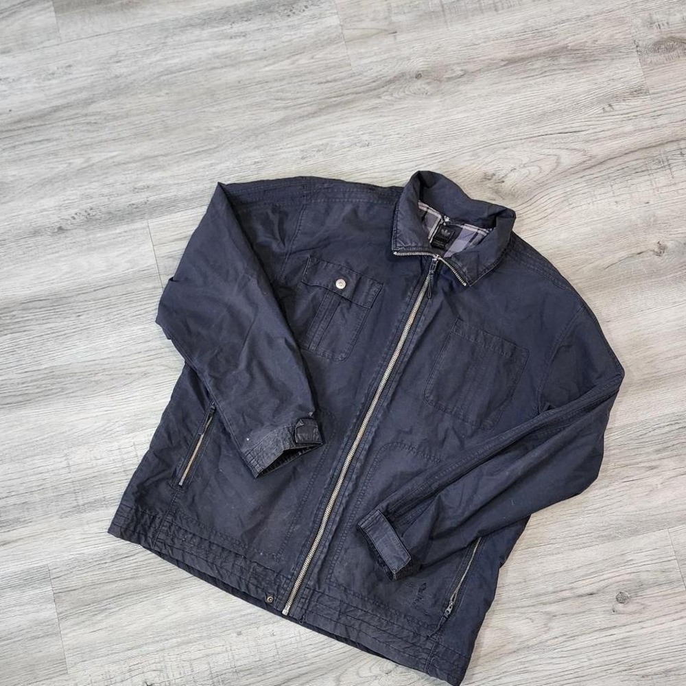 2006 Vintage Adidas Men's Navy Full Zip Jacket XL with Lined Interior,